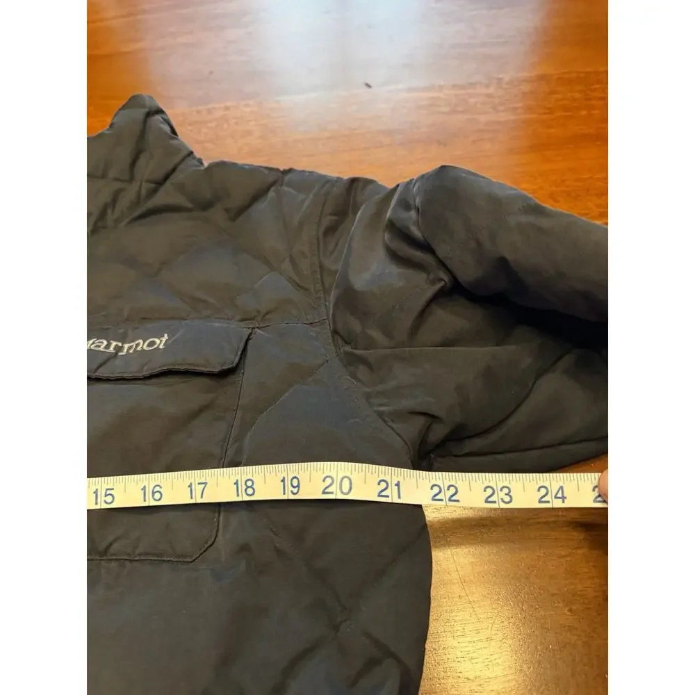 Marmot 600 Fill Jacket Black Diamond Quilted Winter Zip Up Down